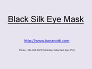 Black Silk Eye Mask