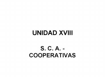 UNIDAD XVIII