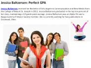 Jessica Baltzersen- Perfect GPA