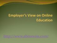 Employer’s view on online education