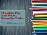 Qualities Of An Outstanding Teacher