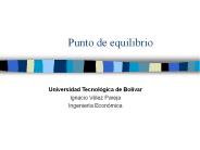 Punto de equilibrio