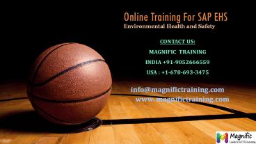 Online Training For SAP EHS