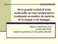 De la grande section d PowerPoint PPT Presentation