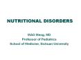 NUTRITIONAL DISORDERS PowerPoint PPT Presentation