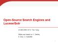Open-Source Search Engines and Lucene/Solr PowerPoint PPT Presentation