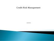 Credit Risk Management