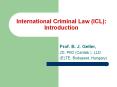 International Criminal Law (ICL): Introduction PowerPoint PPT Presentation