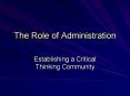 The Role of Administration PowerPoint PPT Presentation