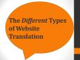 The different types of website translation PowerPoint PPT Presentation