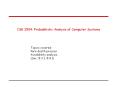 CSE 3504: Probabilistic Analysis of Computer Systems PowerPoint PPT Presentation