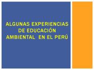 Algunas Experiencias de Educaci