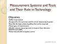 Measurement Systems and Tools and Their Role in Technology PowerPoint PPT Presentation