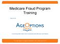 Medicare Fraud Program Training PowerPoint PPT Presentation