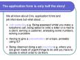 The application form is only half the story! PowerPoint PPT Presentation