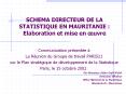 SCHEMA DIRECTEUR DE LA STATISTIQUE EN MAURITANIE PowerPoint PPT Presentation