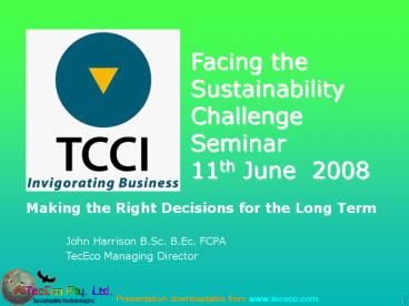 John Harrison B.Sc. B.Ec. FCPA