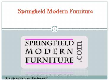 Modern furniture and its functionality