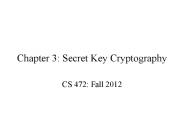 Chapter 3: Secret Key Cryptography