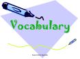 Vocabulary PowerPoint PPT Presentation