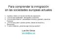 Para comprender la inmigraci PowerPoint PPT Presentation
