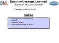 Doctrine/Lessons Learned: Breakout Session Out-Brief PowerPoint PPT Presentation