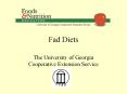 Fad Diets PowerPoint PPT Presentation