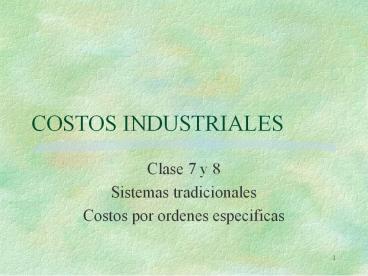 COSTOS INDUSTRIALES