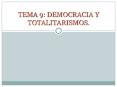 TEMA 9: DEMOCRACIA Y TOTALITARISMOS. PowerPoint PPT Presentation