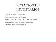 ROTACION DE INVENTARIOS