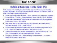 National Existing Home Sales Dip
