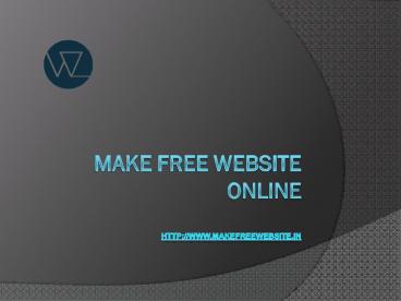 Make Free Website online