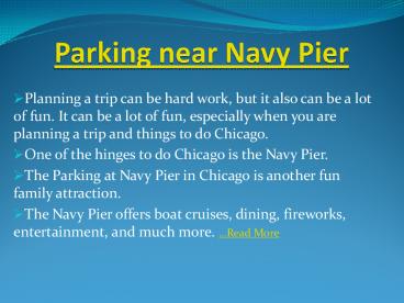 parking near Navy Pier