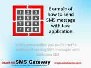 Example of how to send JAVA SMS (1)