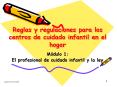 Reglas y regulaciones para los centros de cuidado infantil en el hogar PowerPoint PPT Presentation