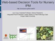 Web-based Decision Tools for Nursery IPM