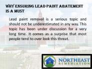 Why ensuring Lead paint abatement is a must