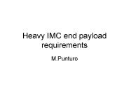 Heavy IMC end payload requirements
