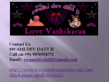 Easy Black Magic Spells for Love