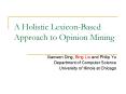 A Holistic Lexicon-Based Approach to Opinion Mining PowerPoint PPT Presentation