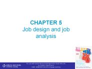 Job design and job analysis
