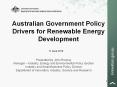Australian Government Policy Drivers for Renewable Energy Development PowerPoint PPT Presentation