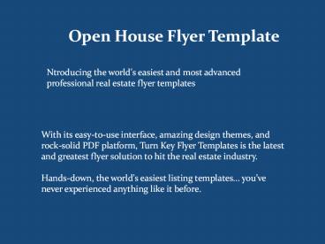 Open House Flyer Template