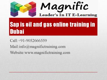 sap is oil and gas online training in dubai