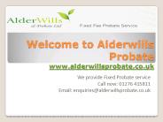 Fixed fee probate services