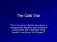 The Cold War PowerPoint PPT Presentation