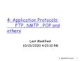 4: Application Protocols: FTP, SMTP , POP and others PowerPoint PPT Presentation