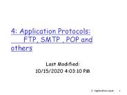 4: Application Protocols: FTP, SMTP , POP and others