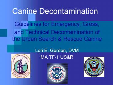 Canine Decontamination