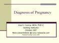 Diagnosis of Pregnancy PowerPoint PPT Presentation